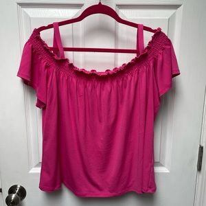 Cold Shoulder Pink Blouse NWOT
